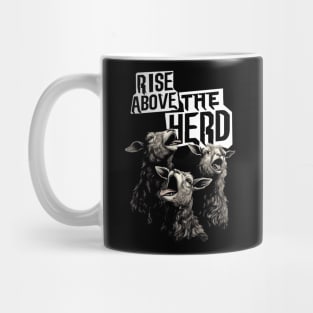 Rise Above The Herd Funny Animal Design Mug